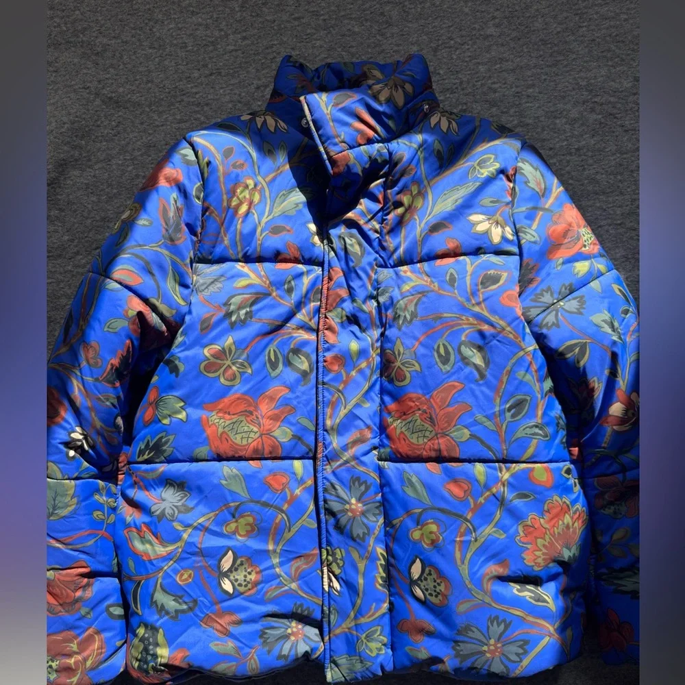 RHODE Dolly Printed Puffer Coat- Blue - Picture 6 of 6